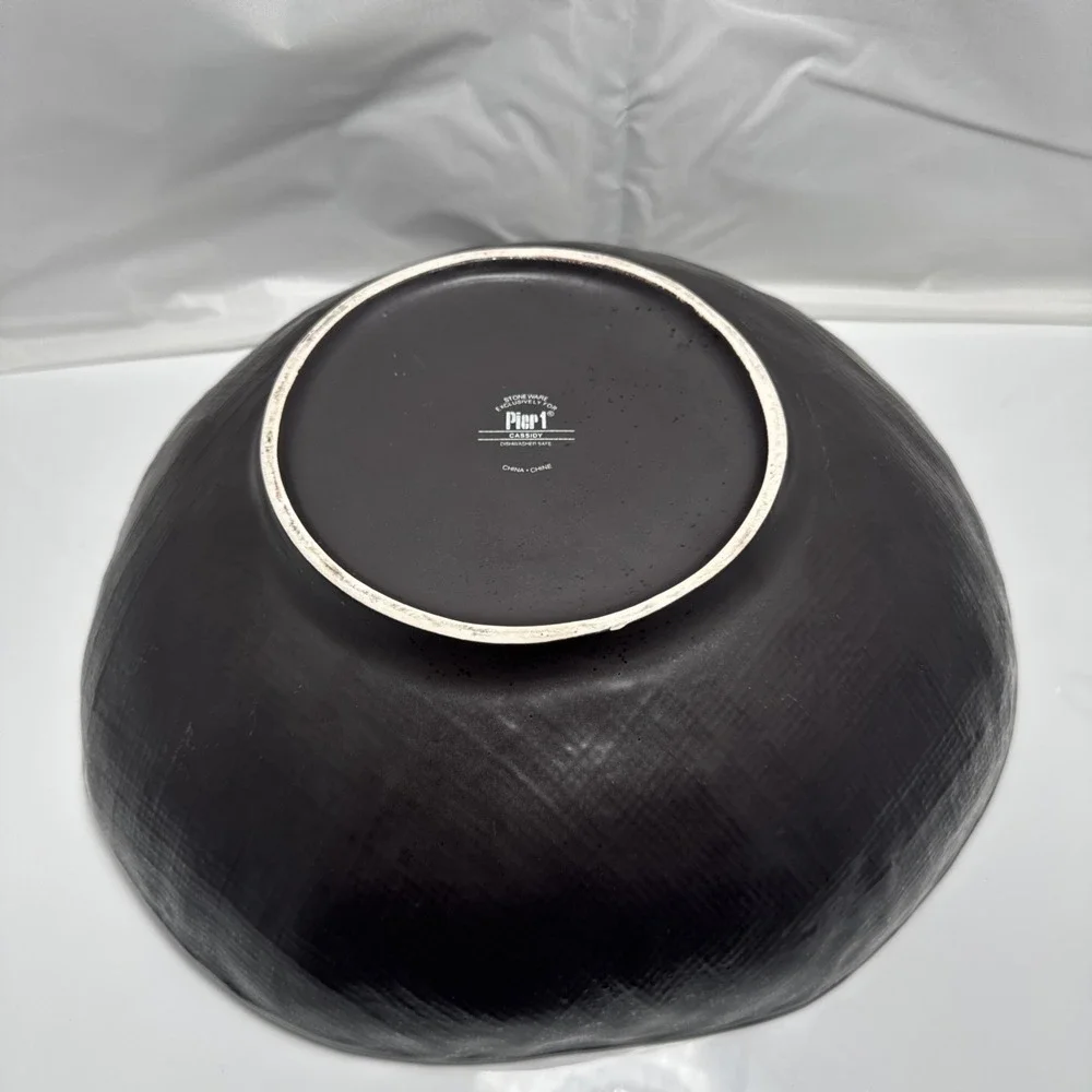 Pier 1 Stoneware Cassidy Serving Bowl Decorative Multicolored‎ 13